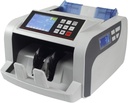 Máquina contadora de billetes gris.