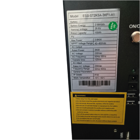 Kit Solar de 3 KW + 2.56 KWh de almacenamiento